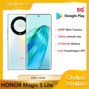 HONOR Magic 5 Lite 5G HONOR X9a Smartphone 6.67″ AMOLED 120Hz Display 64MP Cameras 5100 mAh 40W Snapdragon 695 Mobile Phones